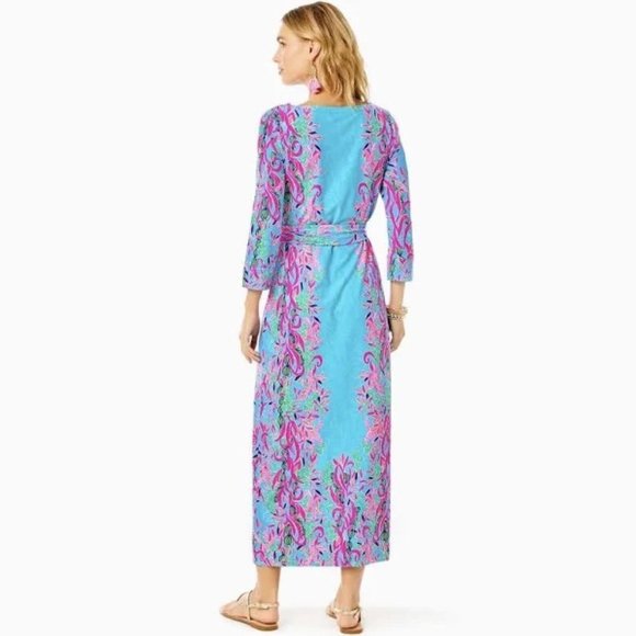 Lilly Pulitzer UPF 50+ Carabella Chillylilly Midi Dress NWT - Picture 2 of 10